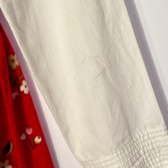 Vintage Gap Kids Velvet Floral Dress w/ Blouse 4T Peter Pan Collar Holiday - Picture 10 of 11